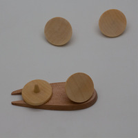 Marqueur de balle de golf artisanal en bois de hickory naturel, accessoire de parcours écologique et durable, excellent cadeau pour les golfeurs