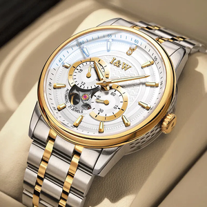 Montre mécanique automatique de luxe moderne en acier inoxydable pour hommes Design personnalisable Affichage analogique de haute qualité pour les affaires - Product Image 1