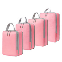 Sacs de rangement pour bagages de voyage en 4 tailles, cubes de rangement imperméables pour vêtements, ensemble d'organisateurs de bagages portables pour les voyages