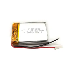 CE 502535 polymer lithium battery GPS IOT card 3.7V 400mah rechargeable Battery