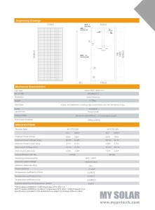 MYPVTECH Panneau Solaire Monocristallin en Silicium Haute Efficacité 250W 255W pour Système Solaire 250W - Product Image 1