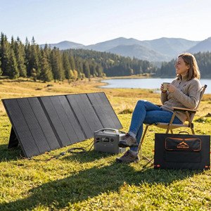 แผงโซลาร์เซลล์พับได้ 400W สำหรับจัดจำหน่ายจำนวนมาก เครื่องชาร์จพลังงานแสงอาทิตย์แบบพกพาสำหรับผู้จัดจำหน่ายธุรกิจ - Product Image 2