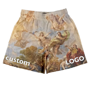 Pantalones Cortos Deportivos 3D con Estampado de Verano, Tejido Elástico 100% Poliéster, Malla Transpirable, Ecológicos, Casuales, Unisex, de Secado Rápido - Product Image 1