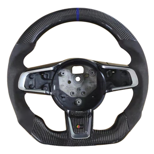 Volante Deportivo de Fibra de Carbono y Alcántara con Luces LED para <span class=keywords><strong>Jaguar</strong></span> XF, <span class=keywords><strong>F</strong></span>-<span class=keywords><strong>Type</strong></span>, <span class=keywords><strong>F</strong></span>-Pace, E-Pace, XE 2011 2012 2013 2014 2015 <span class=keywords><strong>2016</strong></span> 2017 2018 - Product Image 5