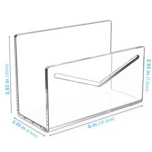منظم رسائل ملف أكريليك شفاف حديث حامل بريد عمودي مكتب خفيف الوزن حامل فاتورة كونترتوب حامل فرز - Product Image 2