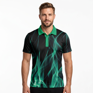 Polo sublimé pour homme, tissu polyester haute qualité, chemise de golf personnalisée, vêtements de sport unisexes, t-shirt - Product Image 1