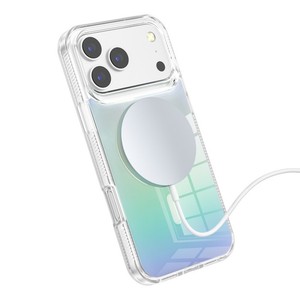 Funda magnética de calidad con láser de colores y cubierta trasera transparente para iPhone 17 Pro Max 16 15 14 13 12 11, y para Samsung S26 - Product Image 2