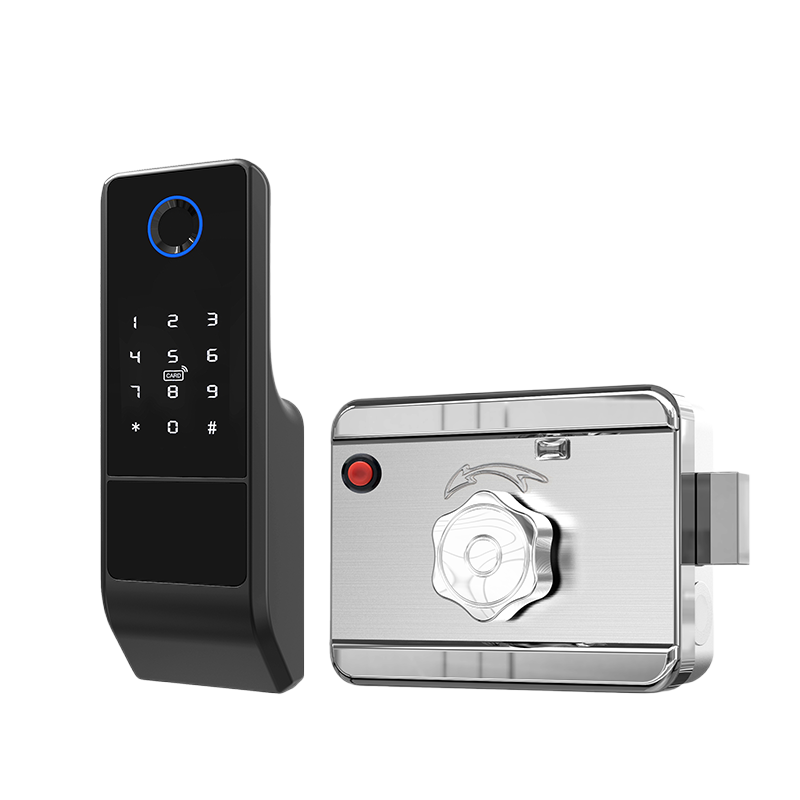 Doorlock Waterproof Ttlock TUYA APP Outdoor Gate Rim Lock Wifi Double Fingerprint Digital Keypad Code Electronic Lock · image 4