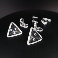 En gros, Connecteur triangulaire en acrylique transparent pour coins en L, type 'Mère-Fils', pour boîtes de présentation de vernis à ongles, accessoires de quincaillerie