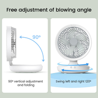 Ventilateur pliable rechargeable portable à LED 5V CC avec certificat KC CE