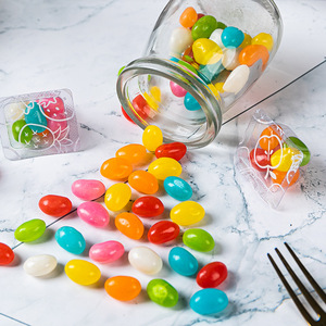 Bonbons en forme de haricots colorés en gros, bonbons gélifiés arc-en-ciel, saveur fruitée, bonbons gélifiés moelleux à mâcher, sachet - Product Image 4