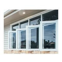 Diseño moderno precio de fábrica upvc ventanas abatibles ventanas de doble acristalamiento ventana de casa circular con herrajes de Alemania para casa