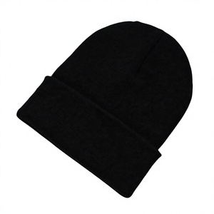 Bonnets unisexes personnalisés en gros avec logos brodés et étiquettes tissées pour les marques de streetwear américaines à faible MOQ - Product Image 1
