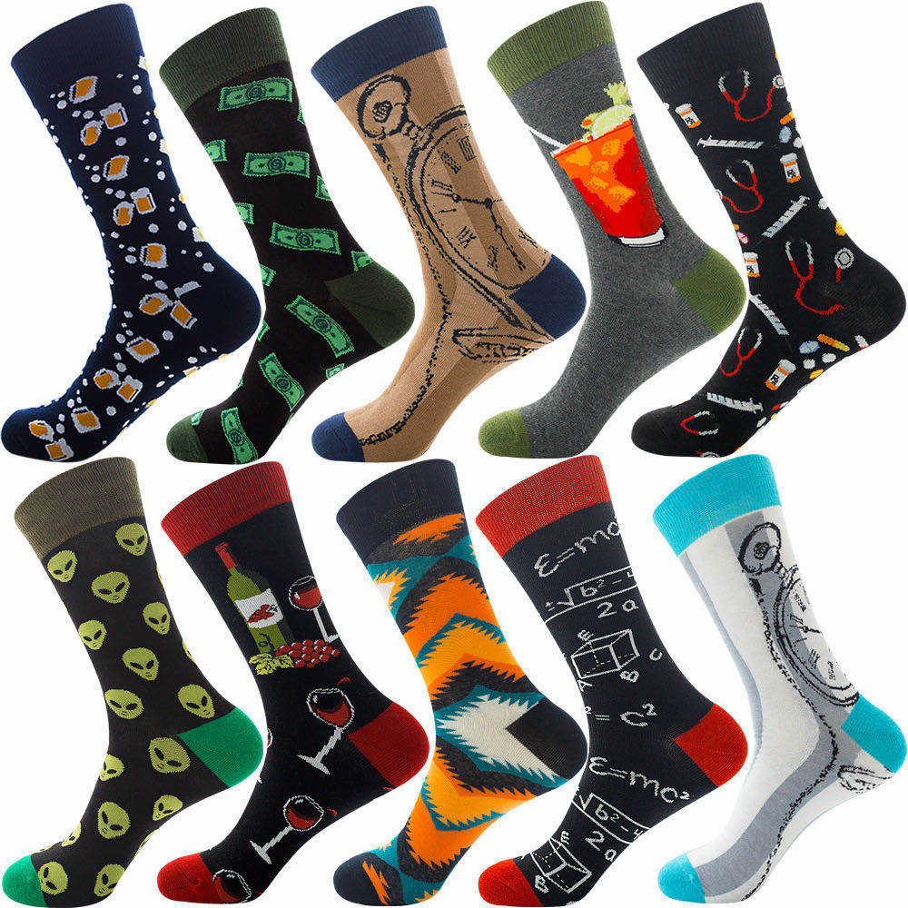 Xianghui Cheap Wholesale Good Quality Custom logo Men and Women Colorful Cotton Dress Tube Funny Crew Fruit Sock
