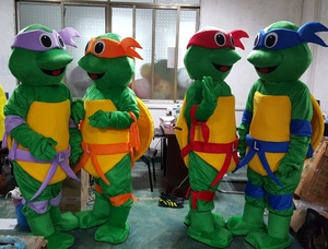 Costume de mascotte de <span class=keywords><strong>tortue</strong></span> <span class=keywords><strong>ninja</strong></span> <span class=keywords><strong>adulte</strong></span> 2025, nouveau, drôle, vert, dessin animé, cosplay d'anime, carnaval, unisexe, en peluche, Noël - Product Image 2