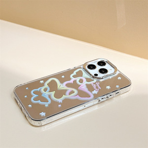 Bán Buôn Ba Trong Một Màu Bướm Sao Trường Hợp Điện Thoại Cho <span class=keywords><strong>Iphone</strong></span> 11 12 13 14 15 16 Promax Di Động Phụ Kiện Mạ Điện - Product Image 6