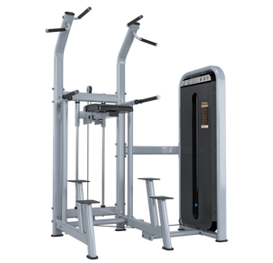 Appareil de musculation assisté monochrome pour tractions et dips, idéal pour l'entraînement des membres supérieurs en salle de sport - Product Image 1