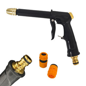 Pistola de Agua Manual de Alta Presión con Boquilla de Plástico Negra y Manguera para Lavar Autos y Limpiar Jardines - Product Image 3