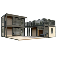 Maison préfabriquée démontable en kit, maison conteneur en acier, panneau sandwich 20 pieds 40 pieds pour bureau à domicile