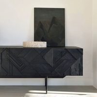 Meuble TV en bois massif de bouleau, style nordique rétro de luxe, meuble TV vintage, armoire de rangement multimédia, meuble de salon, meuble de maison