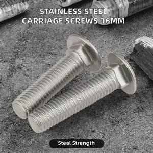 Stainless Steel GB1276 Carriage <b>Screws</b> M12 Head Square Neck Bolts Zinc Finish Shelf Machine <b>Screws</b> Bridge Frame <b>Screws</b> - Product Image 2