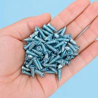 M4 Phillips Countersunk Fine Thread Self-Tapping Screw, Blue White Zinc Plated Carbon Steel Wood Screw for Light Steel Framing