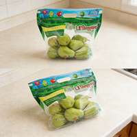 Sacs d'emballage personnalisables en plastique transparent anti-buée avec poignée, pour fruits et légumes frais, directement de l'usine, à prix abordable