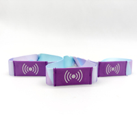 Gratis sampel gelang kain rfid tenun gelang kain rfid untuk tiket konser