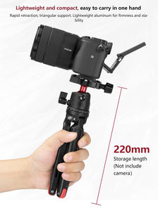 Aluminum <strong>Heavy</strong> <strong>Duty</strong> Mini Tabletop <strong>Tripod</strong> with Ball Head and QR Plate for Phone and Camera - Product Image 6