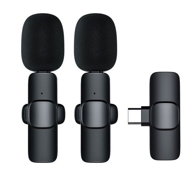 Hot Selling Factory Quality K9 Wireless Microphone Professional Lavalier 2 in 1 Recording Equipment for Radio Outdoor for Phone