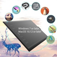 Huion H1060P 5080 LPI 10x6.25 "Tablette de dessin graphique d'art professionnel à pression 8192