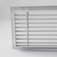 Grille linéaire moderne en aluminium à noyau fixe avec angles de lame 0/15/30, taille personnalisable pour l'alimentation et l'évacuation de l'air des bureaux