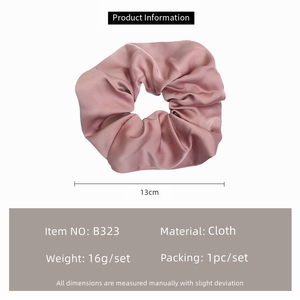 Venta al por mayor <span class=keywords><strong>2026</strong></span> Nuevas y modernas scrunchies de satén liso de 13 cm, banda elástica grande para el cabello, accesorios para coletas de mujer - Product Image 4