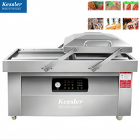 Machine d'emballage sous vide à double chambre KDC700, barre de scellage de 700 mm, acier inoxydable 304 pour aliments et viande