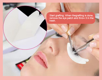 Coussinets pour les yeux en mousse micro de marque privée pour les extensions de cils, cils en mousse non pelucheux sous les yeux, coussinets pour cils en mousse