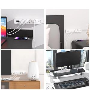 New Design 16A Current Power Socket with 3-Way Extension Box Cube Wire Cable and Multi <b>Plug</b> Switch with 4 PD 30W USB - Product Image 4