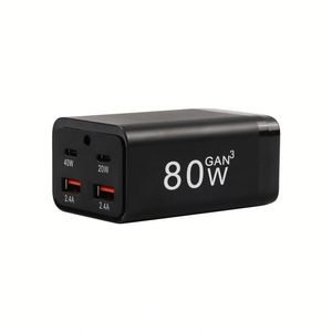 Adaptateur secteur GaN 80 Watts 4 ports EU PD QC 3.0 Type C Chargeur mural rapide pour ordinateur portable pour iPhone 14 13 12 PRO MAX Macbook Pro - Product Image 4