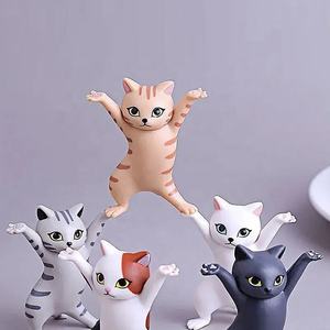 5ชิ้นชุดรูปแมวเต้นรำตั้งโต๊ะของเล่นตกแต่งบ้านยืนโมเดลแมวการ์ตูนน่ารักสำหรับที่ใส่<span class=keywords><strong>ปากกา</strong></span> & หูฟัง - Product Image 5