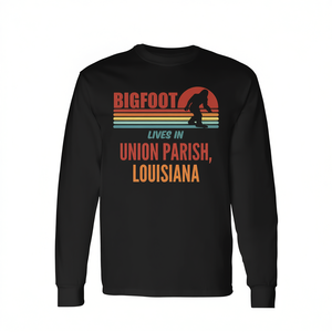 Maglietta a maniche lunghe Bigfoot Lives In Union Parish Louisiana - Product Image 2