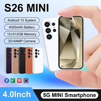 S26 Mini Ultra, Teléfono Inteligente 5G Desbloqueado con Certificación FCC y CE, Pantalla LED de 4 Pulgadas y 90Hz, Deca Core, 1TB, Cámara IA de 108MP, Batería de 4000mAh, Face ID