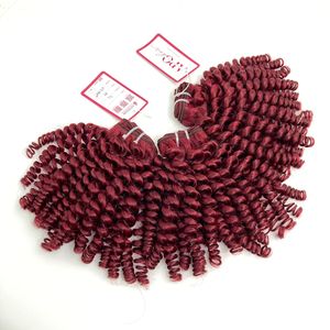 Extensiones de Cabello Humano Virgen Rizado Profundo, Doble Trama, Cutícula Alineada, Doble Trama, Color Rojo, Más Vendidas - Product Image 2