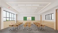 Ensemble scolaire individuel de haute qualité mobilier scolaire siège unique chaise de bureau d'étudiant chaise de salle de classe et bureau