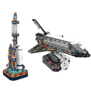 Jiaqi <span class=keywords><strong>Breaking</strong></span> <span class=keywords><strong>Dawn</strong></span> série numéro cinq fusée bloc de construction modèle MOC 3D éducation Puzzle navette spatiale blocs de construction ensembles - Product Image 1