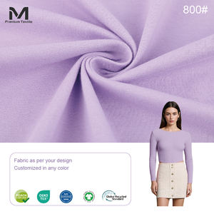 OEKO-TEX 인증 재생 면 인터록 원단, 여성용 티셔츠, 란제리, 잠옷용, 피부 친화적, AZO 무첨가, GRS 800 # - Product Image 1