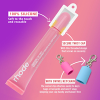 Porte-clés portable en silicone pour baume à lèvres, support pour gloss, idéal pour clés, portefeuille, sac à dos, décoration