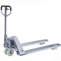 BAOT Chariot élévateur à fourche manuel Chariot à palettes de transport Transpalette à main en acier inoxydable de 2 tonnes