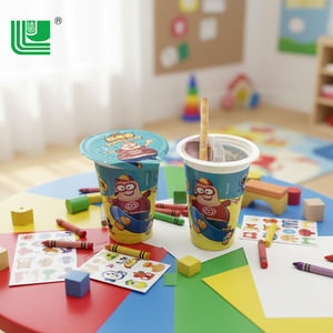 Biscotti a Forma di Dito al Cioccolato e Crema di Fragola Croccanti Certificati Halal Cinesi in Confezione Cup-Box - Product Image 3