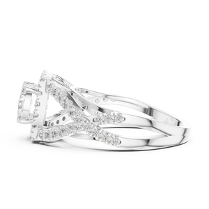 Bague en argent avec diamant, bijou élégant et brillant pour femme, idéal pour les mariages, les fiançailles, les soirées et comme cadeau spécial - Product Image 3