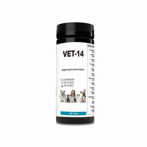 Bandelettes de test d'urine pour animaux de compagnie Vet-14, 100 pièces, pour analyse d'urine canine, opération facile, outil de diagnostic vétérinaire certifié CE - Product Image 5