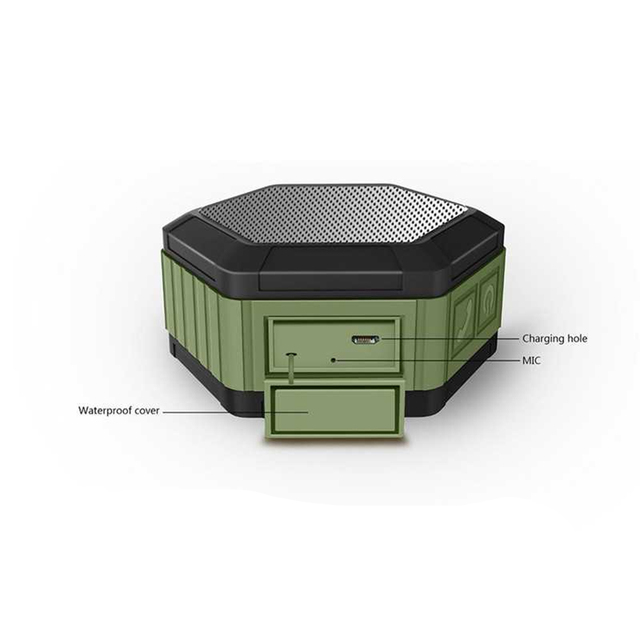Bosebt H67 Bluetxx Th Passive Speaker Subwoofer RGB 600mAh Green Bass Music Portable Audio System